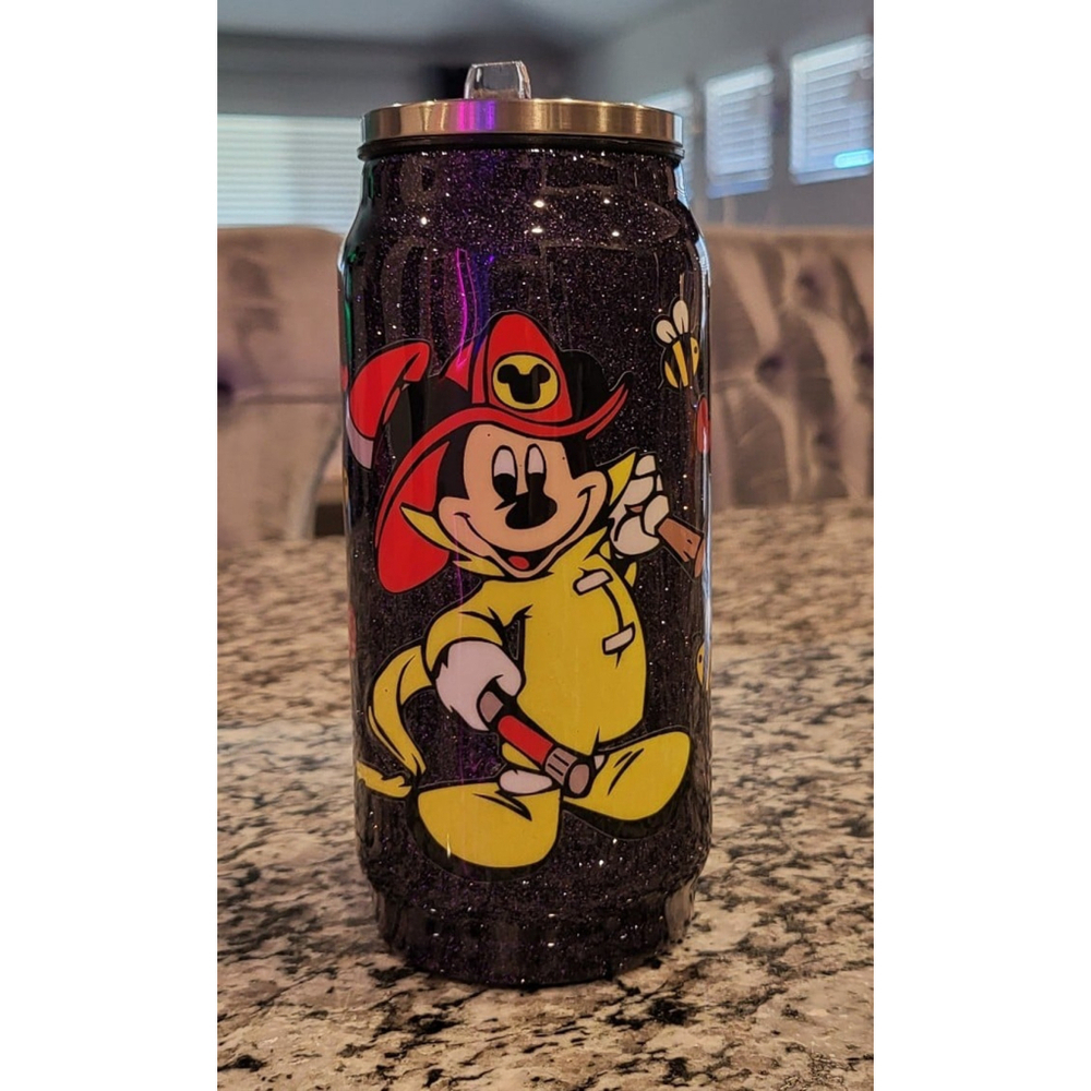 Disney set of two 12oz soda can tumblers - Picture 7 of 12
